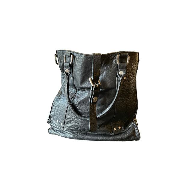 WILL leather goods leather black tote bag - Picture 2 of 14